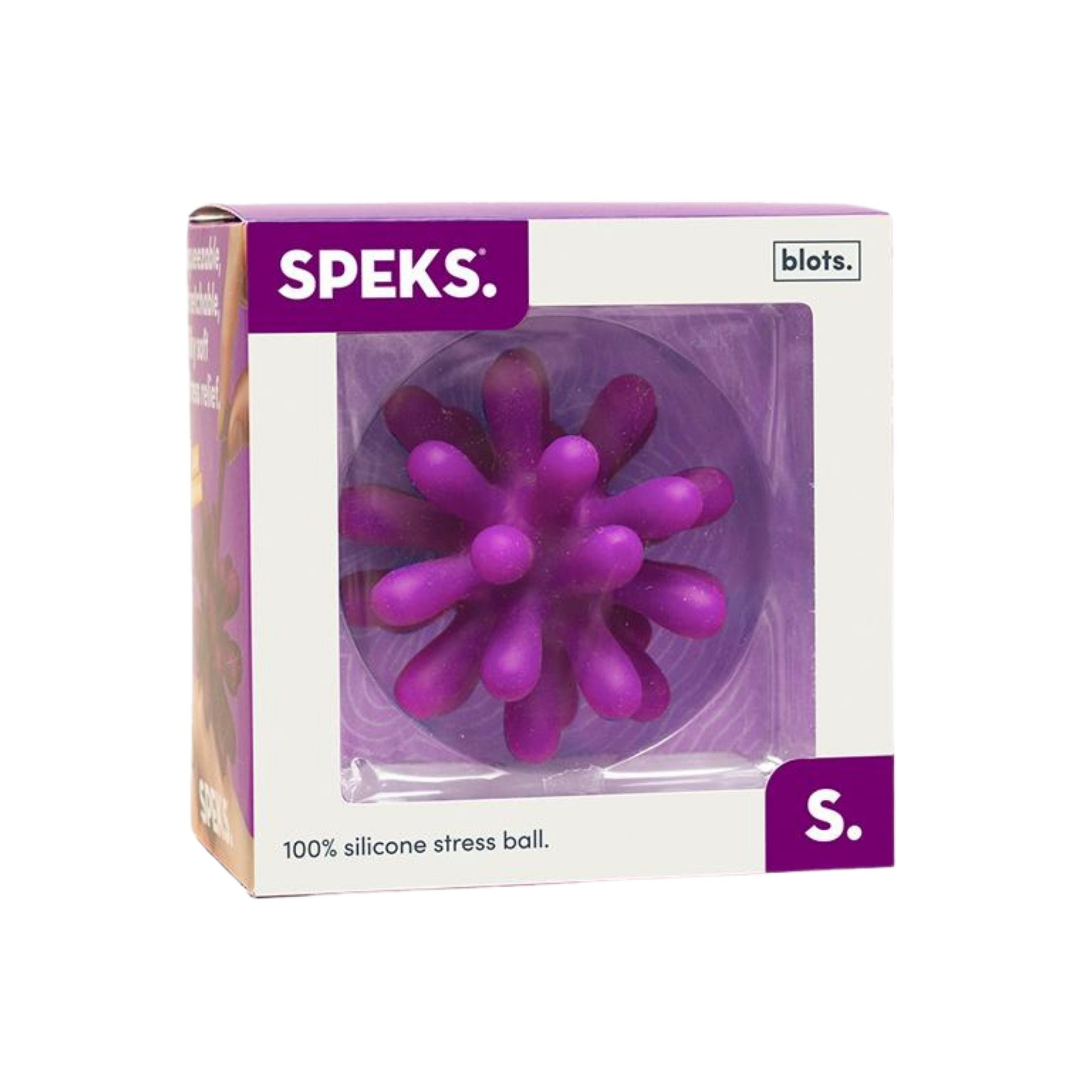 Speks Blots Silicone Stress Ball (Purple Splatter)